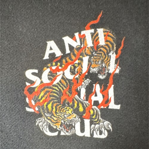 Anti Social Social Club Tiger Graphic Hooded Sweatshirt Black XX - photo 2