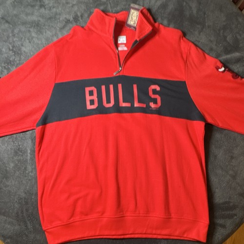 Majestic Chicago Bulls NBA Hardwood Classics Quarter zip Sweatsh