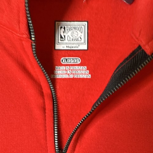 Majestic Chicago Bulls NBA Hardwood Classics Quarter zip Sweatsh - photo 2
