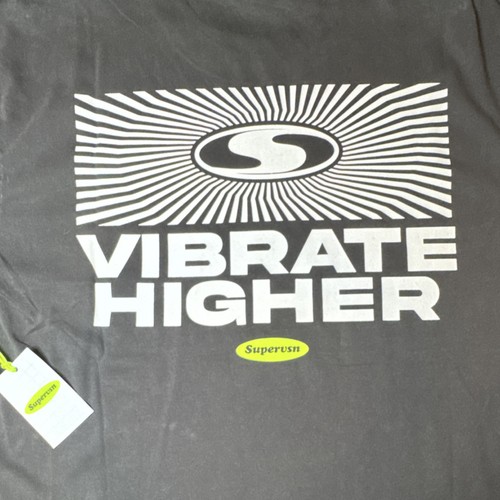 Supervsn Vibrate Higher Men's Black Graphic Print T-Shirt L