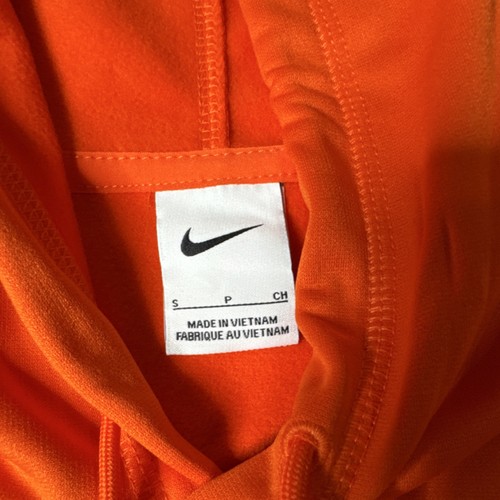 Nike Solid Hooded Fleece Pullover Hoodie Orange S - photo 2