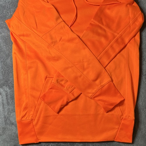 Nike Solid Hooded Fleece Pullover Hoodie Orange S - photo 3