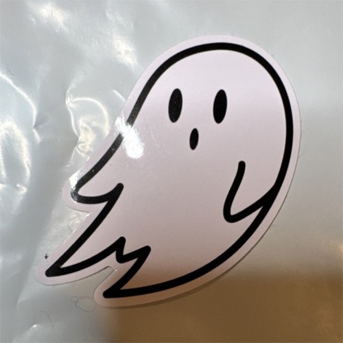 Dalix Ghost Halloween Vinyl Decal White/Black 2.5in