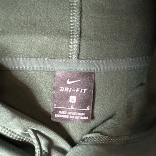 Nike Dri-FIT Logo Hooded Fleece Pullover Hoodie Green L - photo 2