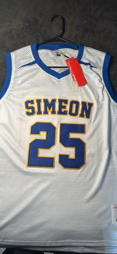 Derrick Rose Simeon High School #25 Jersey White/Blue/Gold 2XL - photo 2