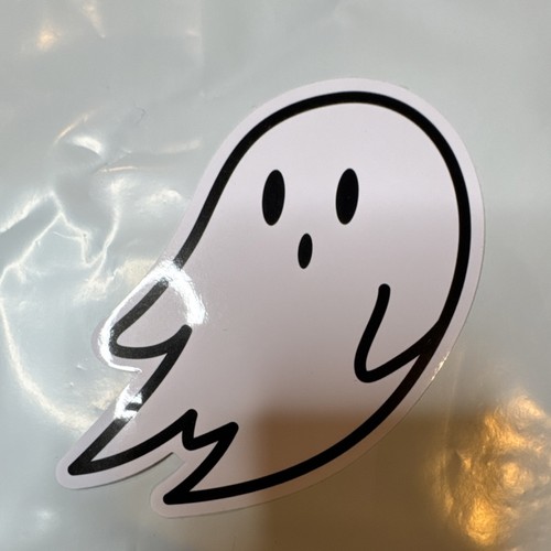 Dalix Ghost Halloween Vinyl Sticker Decal White/Black 4in