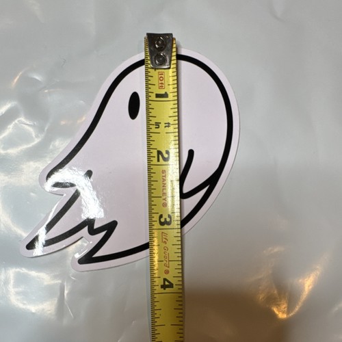 Dalix Ghost Halloween Vinyl Sticker Decal White/Black 4in - photo 2