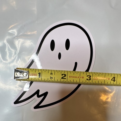Dalix Ghost Halloween Vinyl Sticker Decal White/Black 4in - photo 3