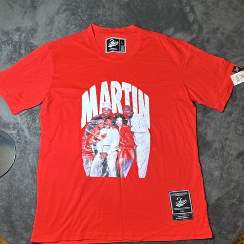 JSW Collective Martin Red Graphic Print Men's Cotton Knit Tee L