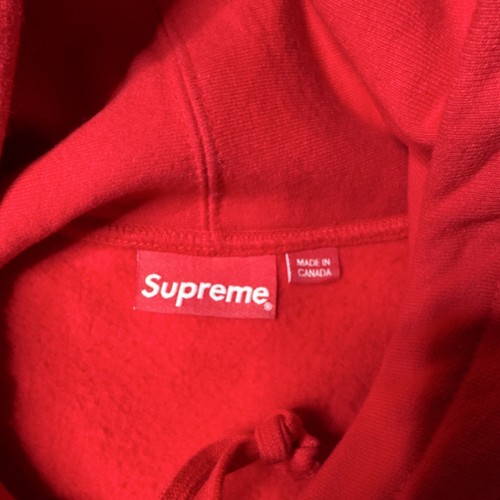 Supreme Embossed Logo Hooded Fleece Sweatshirt FW17 Red XL - photo 5
