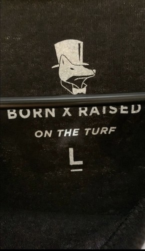 Born X Raised On The Turf Men's Black Graphic Print Cotton T-Shi - photo 3