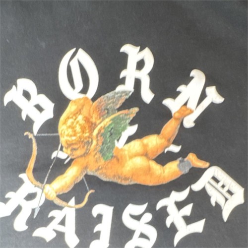 Born X Raised Angel Graphic Hooded Fleece Pullover Black XL