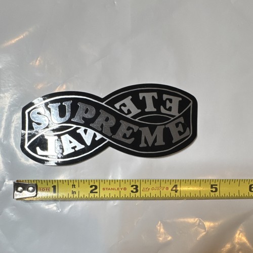 Supreme Eternal Ribbon Black Skateboard Sticker Decal 6 Inch - photo 3