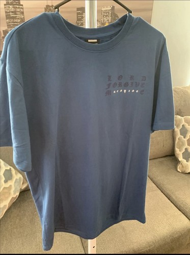 Genuine label graphic Print T-Shirt 'Lord Forgive Me’ Size Large - photo 2