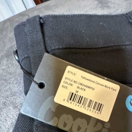 Cookies Yellowstone Canvas Work Pant Black Size 38x34 - photo 3