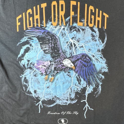 Mister Tee Fight or Flight Eagle Graphic Print Black T-Shirt XL - photo 2