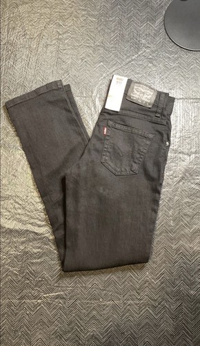 Levi's 511 Slim Stretch Adjustable Waist Boys Jeans Black 14