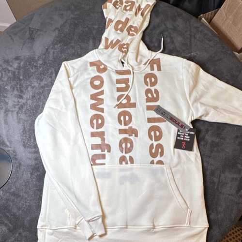 Seven Souls Fearless Undefeated Powerful Graphic Print Hoodie XL