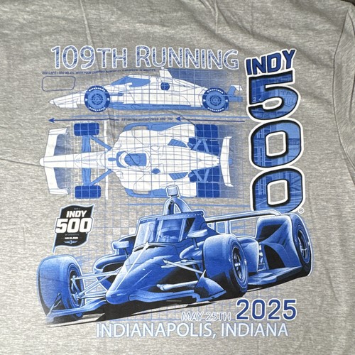 INDYCAR Indy 500 109th Running 2025 Blueprint T-Shirt XL - photo 2