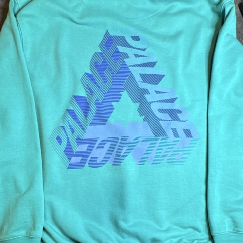 Palace P-3D Hood Logo Graphic Print Hooded Fleece Sweatshirt Gre - photo 3