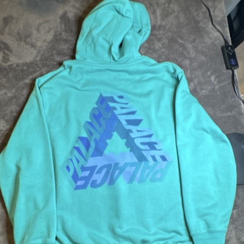 Palace P-3D Hood Logo Graphic Print Hooded Fleece Sweatshirt Gre - photo 4