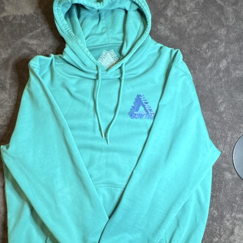 Palace P-3D Hood Logo Graphic Print Hooded Fleece Sweatshirt Gre - photo 5