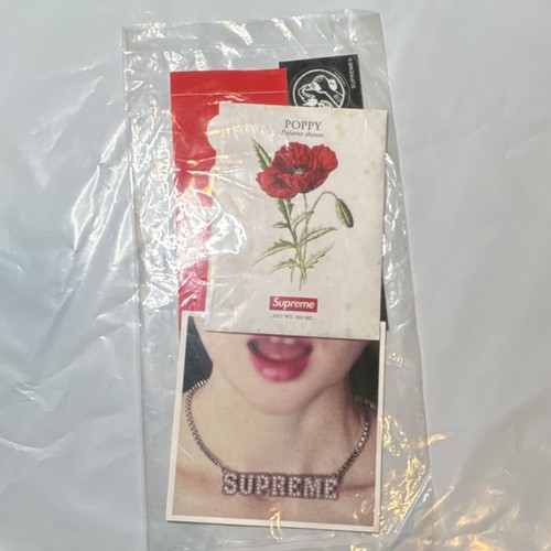 Supreme Poppy Papaver Rhoeas Floral Design Skateboard Sticker