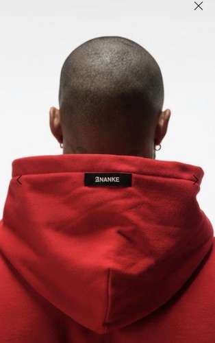 ANANKE Logo Hooded Cotton Pullover Sweatshirt Red XL - photo 2