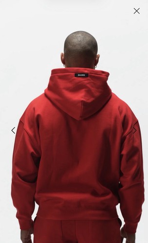 ANANKE Logo Hooded Cotton Pullover Sweatshirt Red XL - photo 3