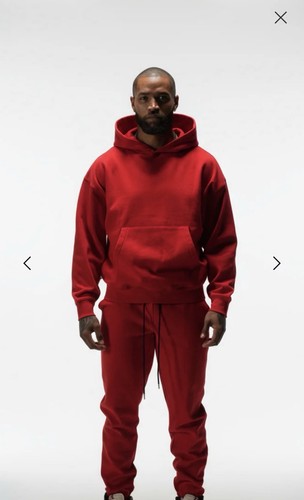 ANANKE Logo Hooded Cotton Pullover Sweatshirt Red XL - photo 4