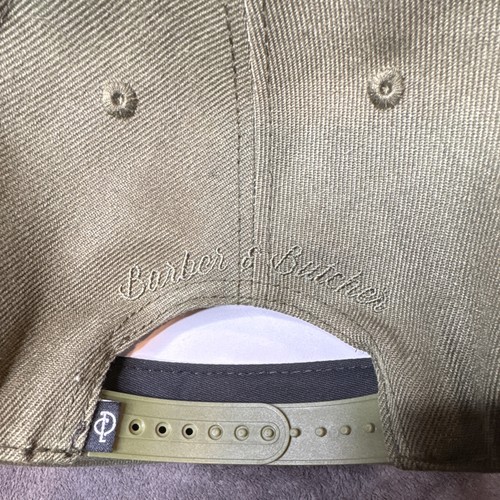 Distorted People Barber Butcher Army Green Snapback Hat - photo 3