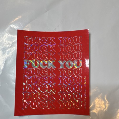 Supreme Hysteric Glamour Graffiti Skateboard Sticker Red Hologra