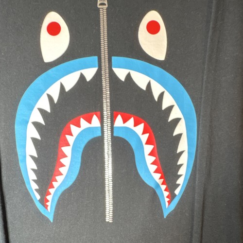 A Bathing Ape Shark Graphic Black Men's Cotton Jersey T-Shirt XL - photo 2