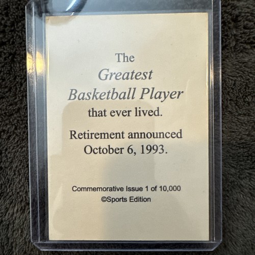 Michael Jordan 1993 Sports Edition #10,000 Retirement - photo 2