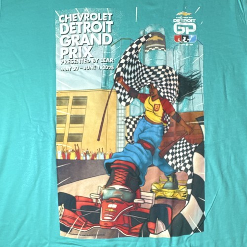 INDYCAR Chevrolet Detroit Grand Prix Teal T-Shirt XL - photo 2