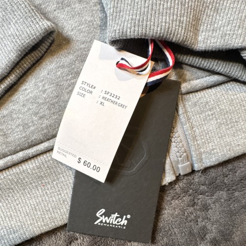 Switch Solid Hooded Fleece Full Zip Hoodie Gray XL - photo 2