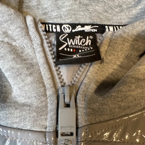 Switch Solid Hooded Fleece Full Zip Hoodie Gray XL - photo 3
