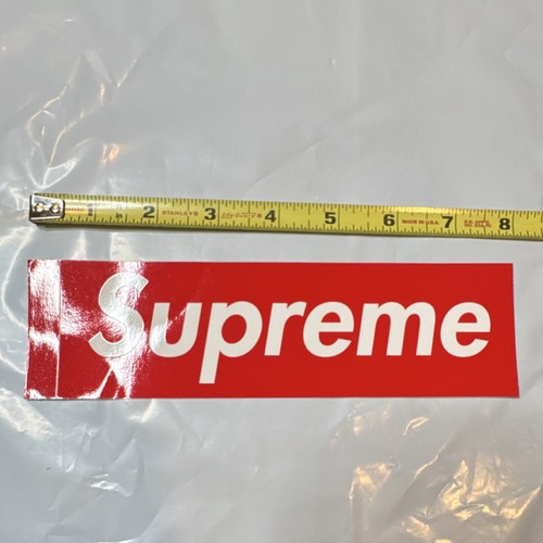 Supreme Box Logo Vinyl Sticker Red/White 7in Rectangular