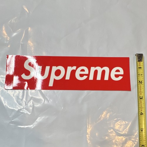 Supreme Box Logo Vinyl Sticker Red/White 7in Rectangular - photo 2