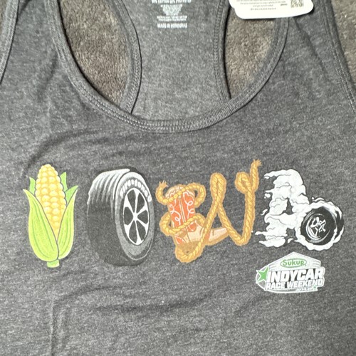 INDYCAR Iowa IndyCar Race Weekend Tank Top Gray XL - photo 4