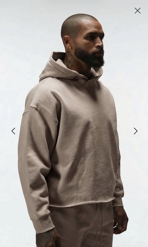 Ananke Hooded Fleece Pullover Sweatshirt Mojave Sand Cream XL