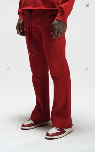 ANANKE Men's Red XL Fleece Flared Sweatpants - photo 2