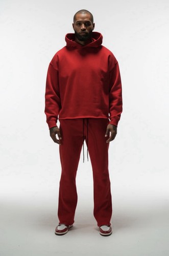 ANANKE Men's Red XL Fleece Flared Sweatpants - photo 3
