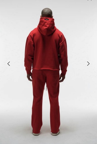 ANANKE Men's Red XL Fleece Flared Sweatpants - photo 4