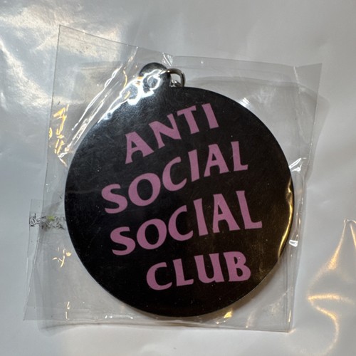 Custom Anti Social Social Club Black Pink Metal Plastic Key Chai