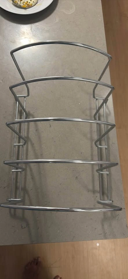 Chrome Wire Pot Lid and Plate Organizer Rack - photo 2