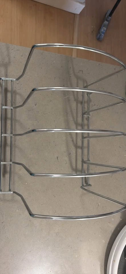 Chrome Wire Pot Lid and Plate Organizer Rack - photo 3
