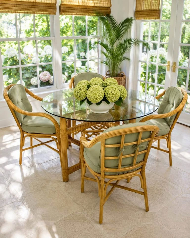 Rattan “ King “ Rattan Dining Set Coastal 1980’s
