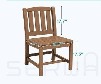 4 Outdoor Dining Chairs, All-Weather HDPE - photo 4