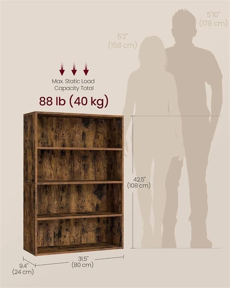 BOOK SHELF - 4 TIER - photo 5